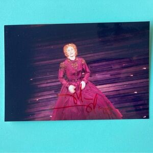 Marin Mazzie Signed (twice) Photo 4X6 Back & Front Curtain Call Passion As Clara